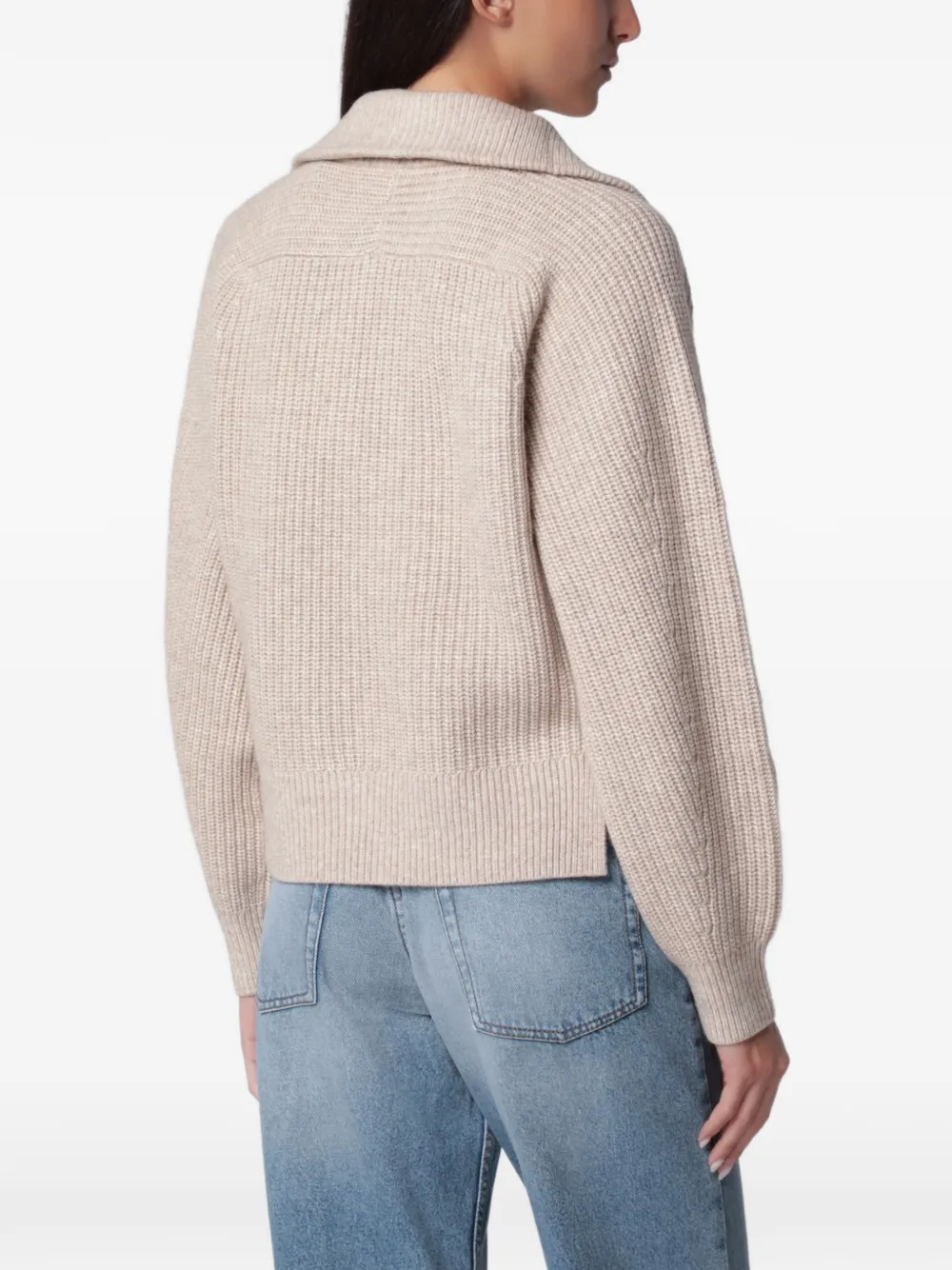 ISABEL MARANT Miranda ribgebreide trui Beige
