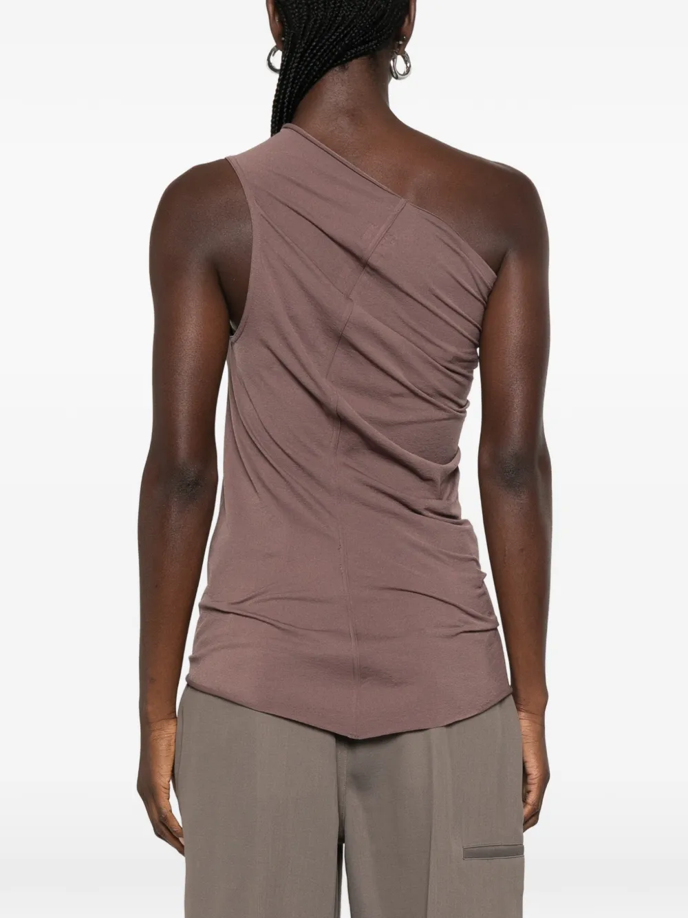 Rick Owens Athena asymmetrische top Beige