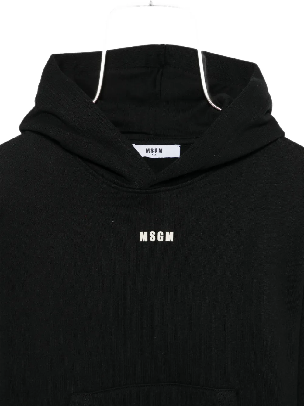 MSGM Kids Hoodie met logoprint Zwart