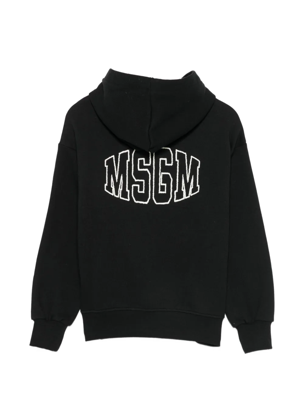 MSGM Kids Hoodie met logoprint Zwart