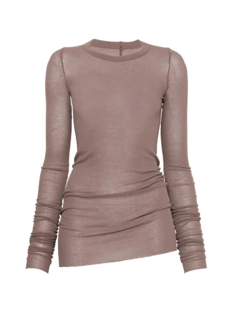 Rick Owens playera de canalé manga larga
