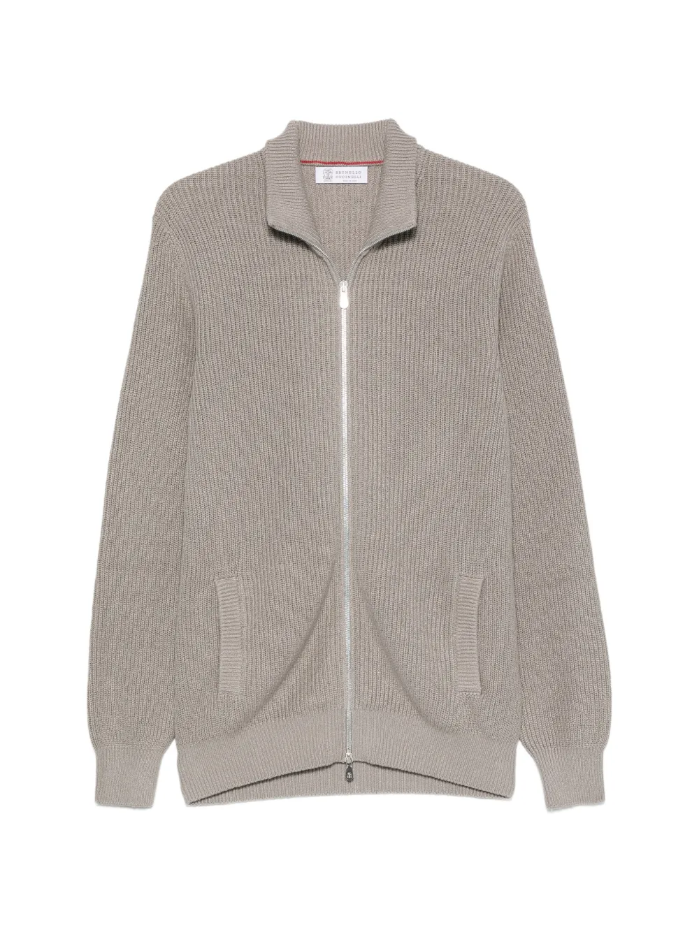 Brunello Cucinelli 골지 니트 집업 가디건 | 뉴트럴 | Image 1