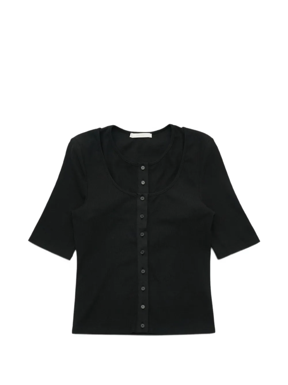 Amomento ribbed button cardigan and top set - Noir Amomento ribbed button cardigan and top set - Noir