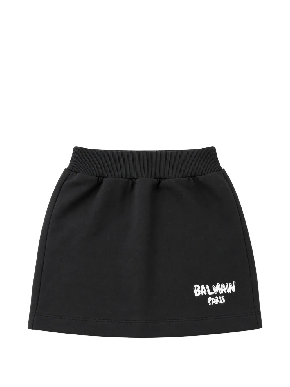 Balmain Kids logo-print elasticated mini skirt - Schwarz
