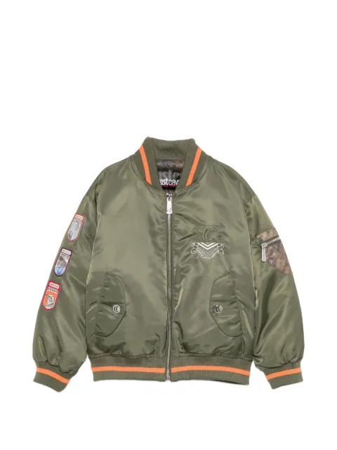 Just Cavalli Kids patch-detail bomber jacket