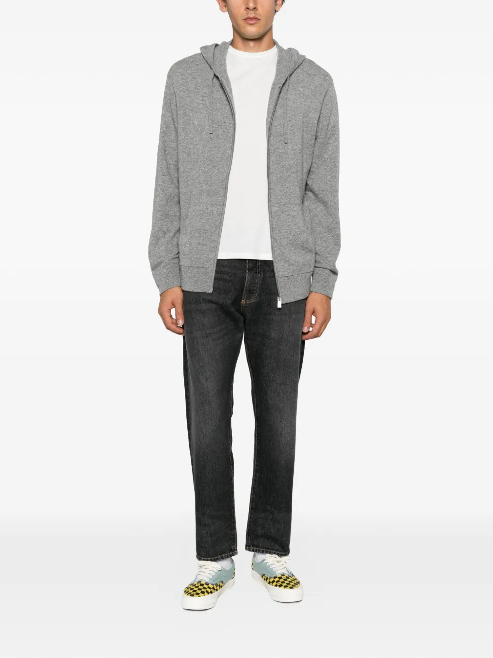 ICON DENIM Josh jeans met gerafelde afwerking en vervaagd effect Zwart