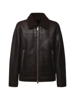 Emporio Armani Leather Jacket | Black | FARFETCH JO