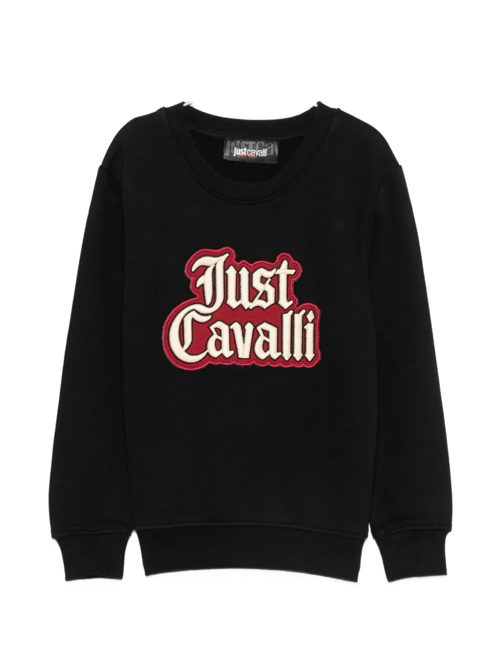 Just Cavalli Kids logo-patch sweater - Nero
