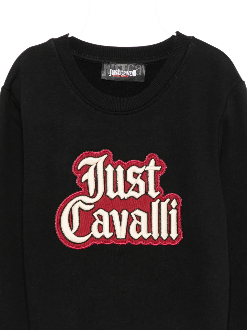 Just Cavalli Kids Trui met logopatch Zwart