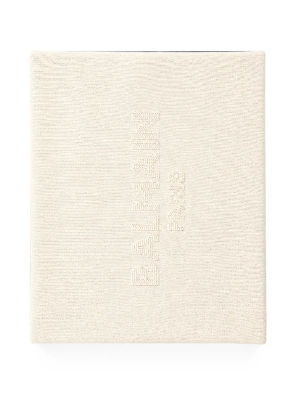 Balmain Kids logo-intarsia knitted blanket - Toni neutri