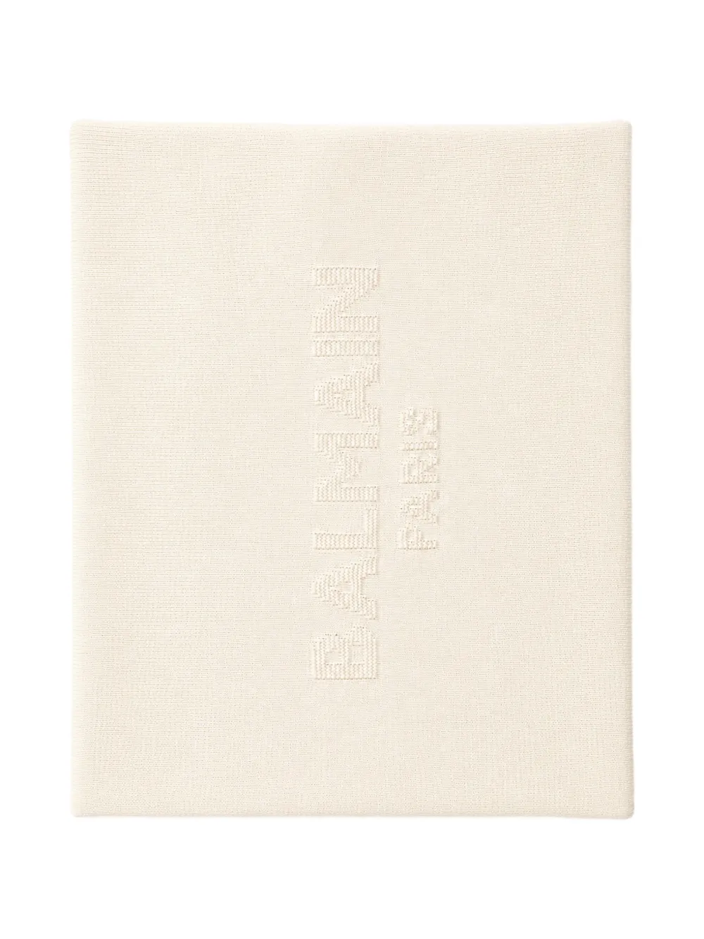Balmain Kids logo-intarsia knitted blanket - Toni neutri