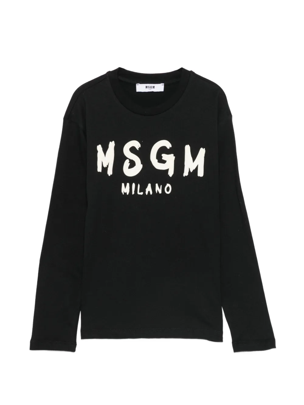 MSGM Kids logo-print long-sleeve T-shirt - Nero
