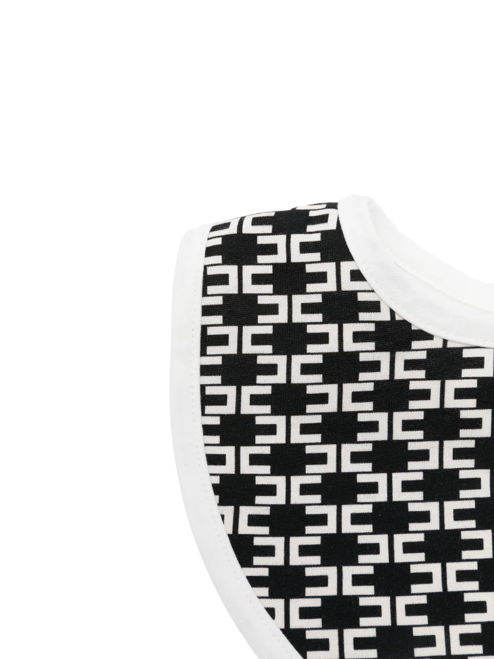 Elisabetta Franchi La Mia Bambina Slabbetje met monogramprint Zwart