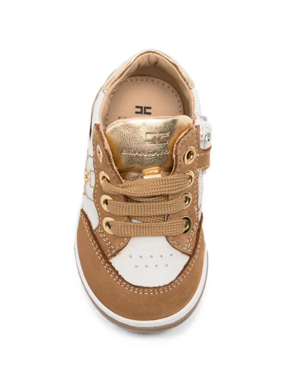Elisabetta Franchi La Mia Bambina Sneakers met logoplakkaat Wit