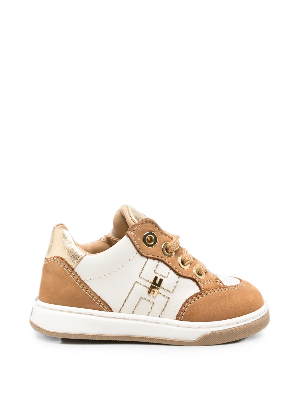 Elisabetta Franchi La Mia Bambina Sneakers met logoplakkaat Wit