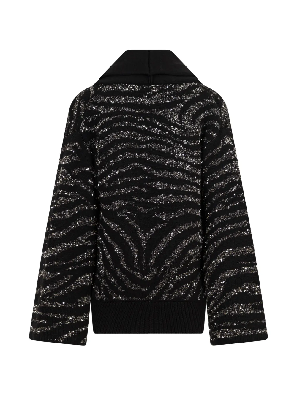 Balmain Kids Vest verfraaid met pailletten en zebra-patroon Zwart