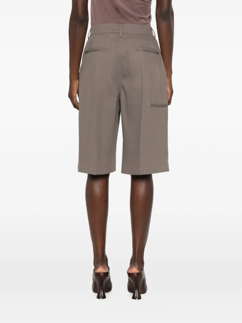 Rick Owens pressed-crease tailored shorts Grijs