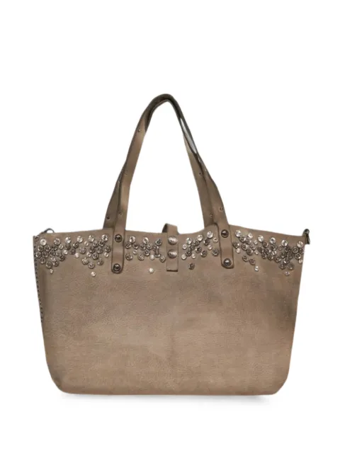 Campomaggi Bella crystal-embellished studded tote bag
