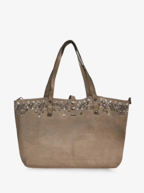 Campomaggi Bella crystal-embellished studded tote bag
