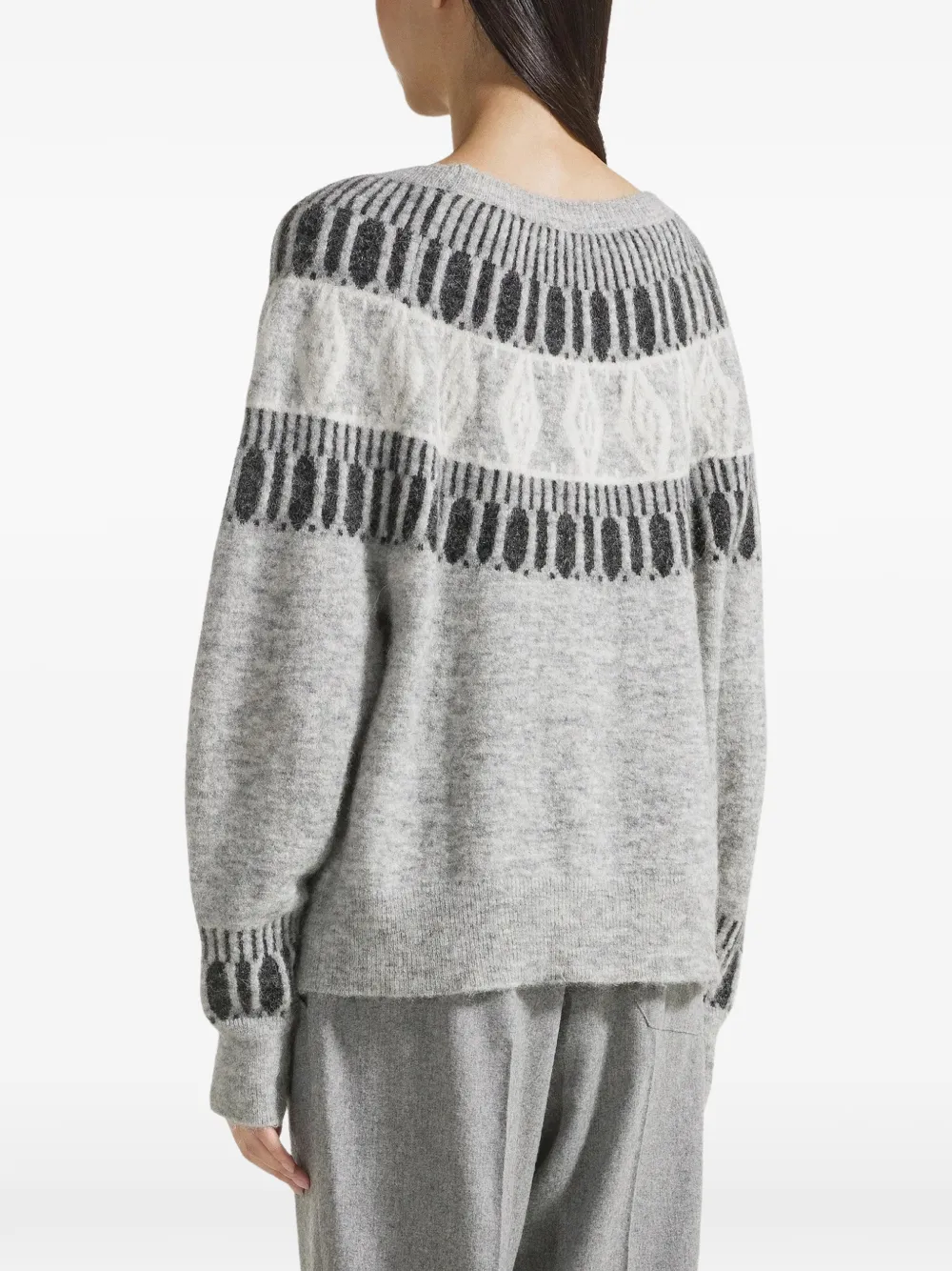Seventy Fair Isle knit sweater Grijs