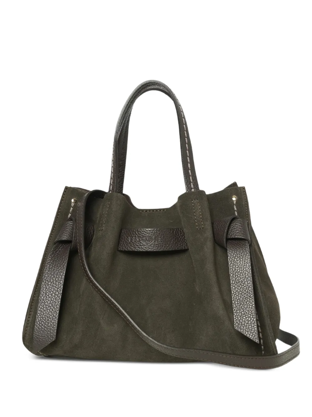 VISONA` Vittoria suede tote bag - Verde