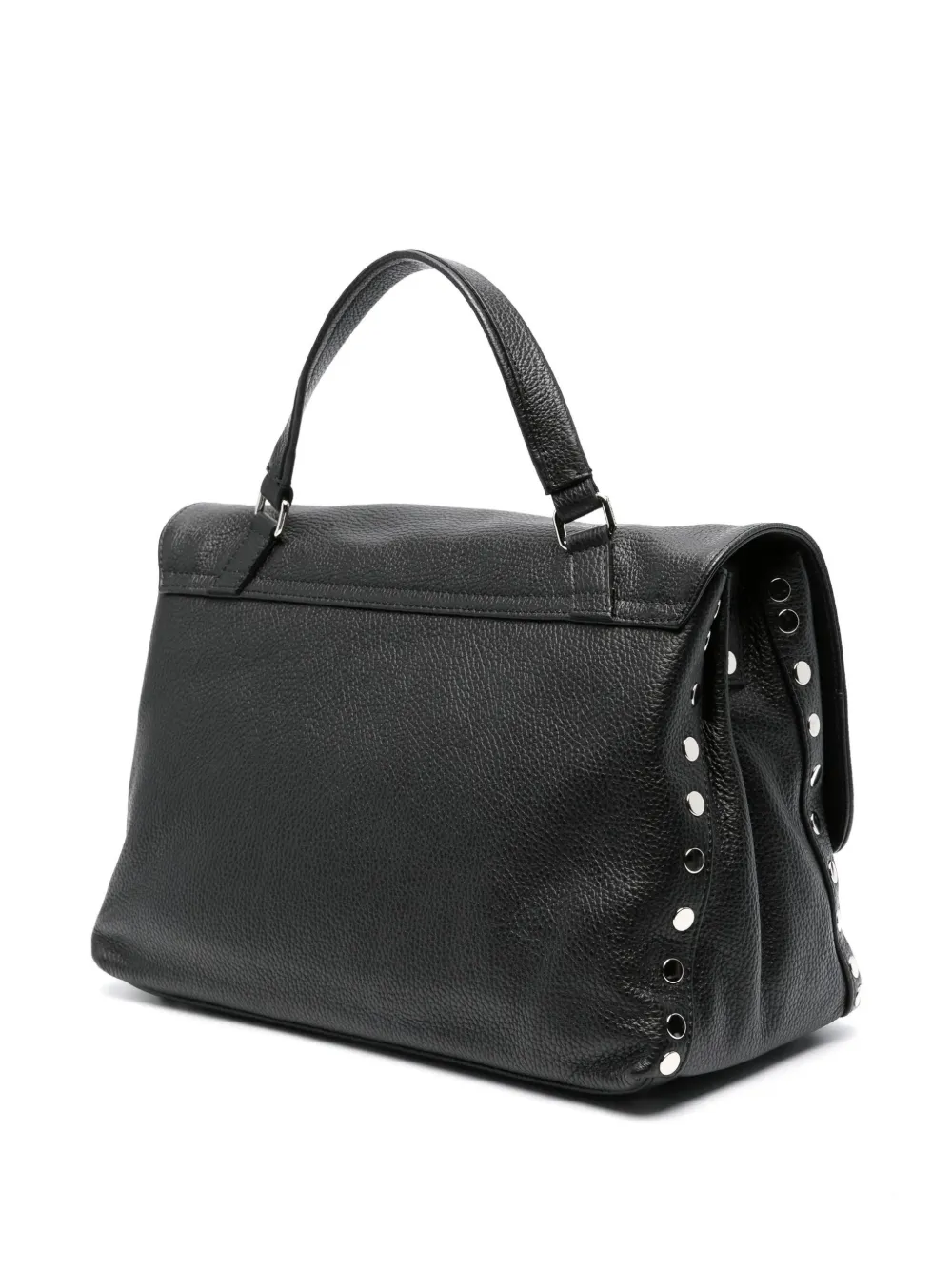 Zanellato Postina leren shopper Zwart