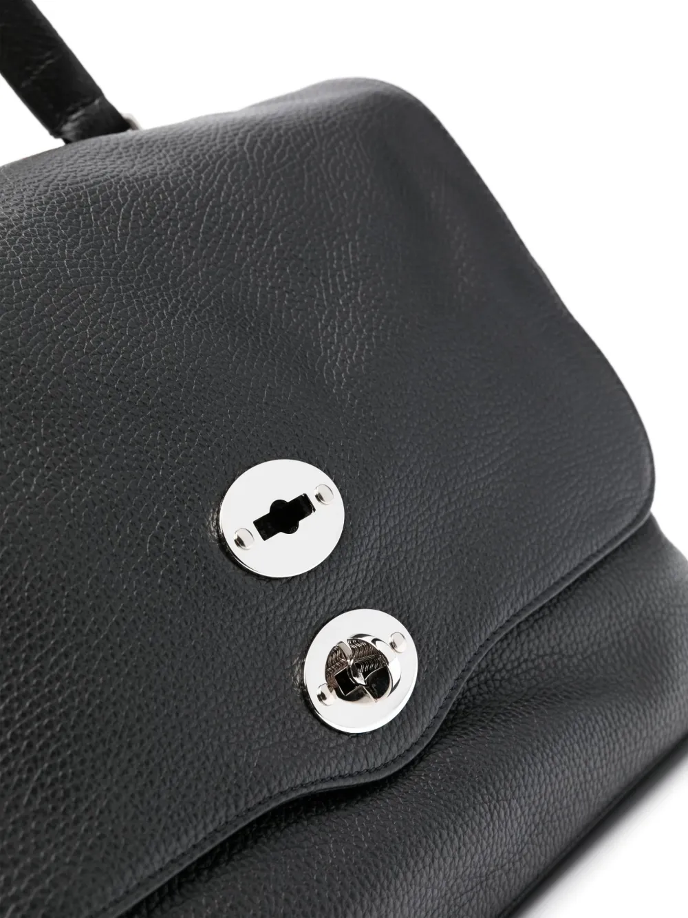 Zanellato Postina leren shopper Zwart
