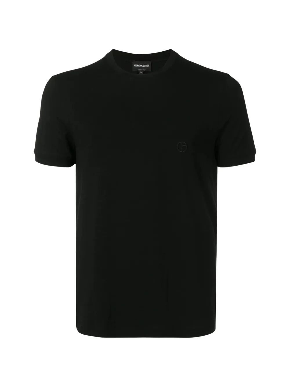Giorgio Armani GA logo-embroidered T-shirt - Nero