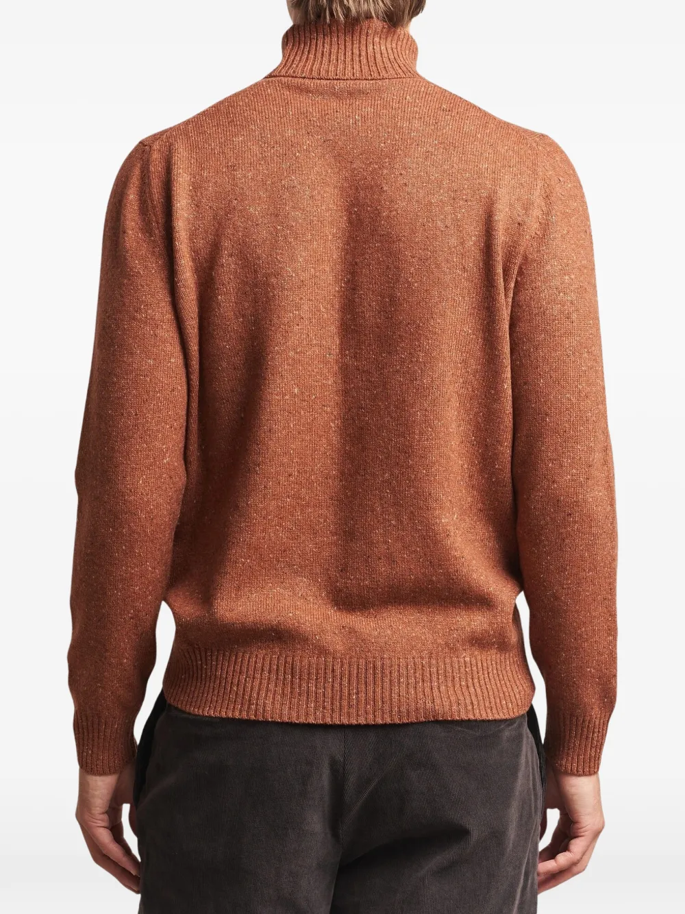 Gran Sasso roll-neck flecked sweater Oranje
