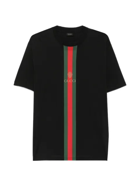 Gucci Web T-Shirt mit Wappen-Print