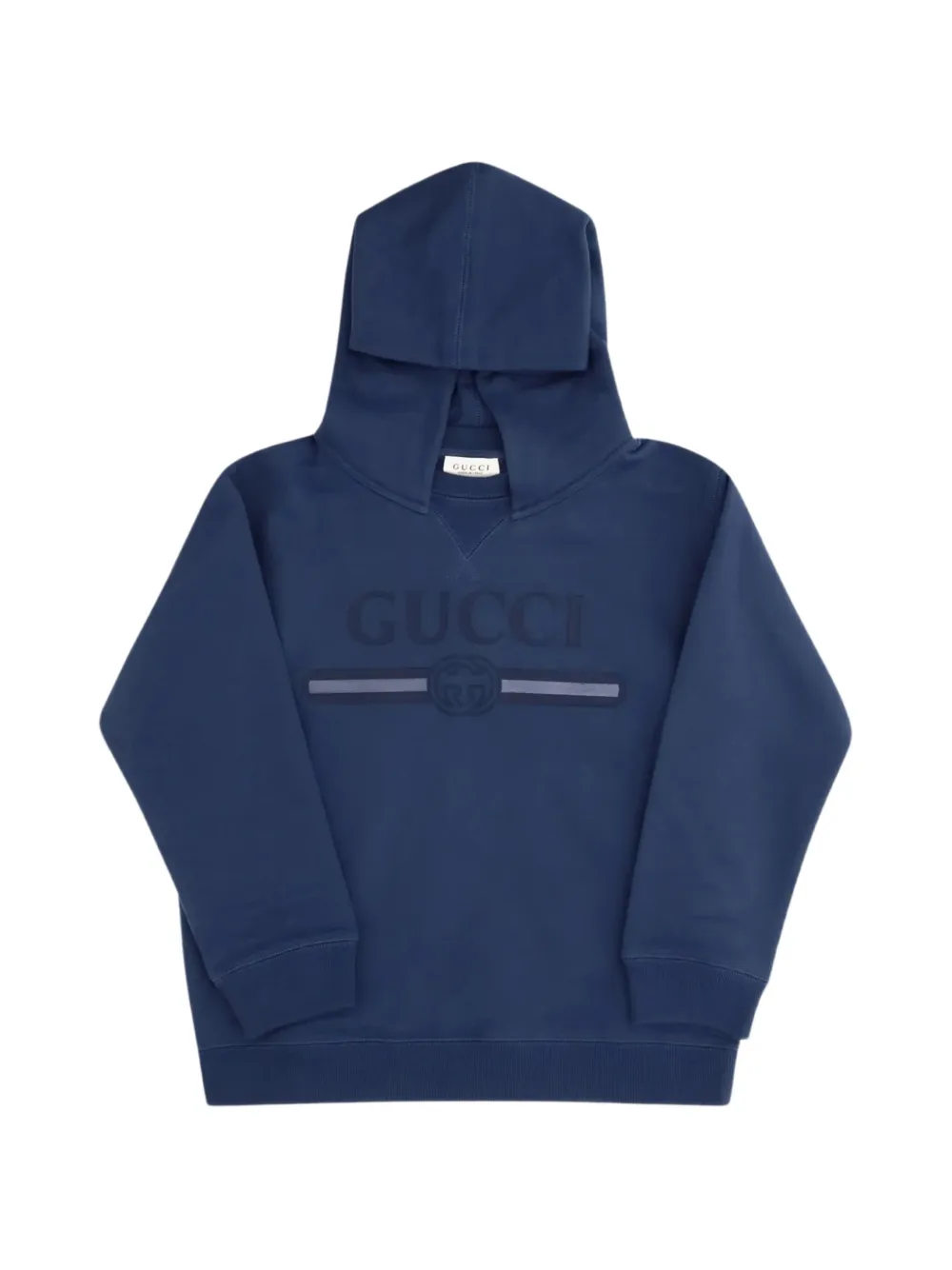 Gucci Kids logo-print hoodie - Blau