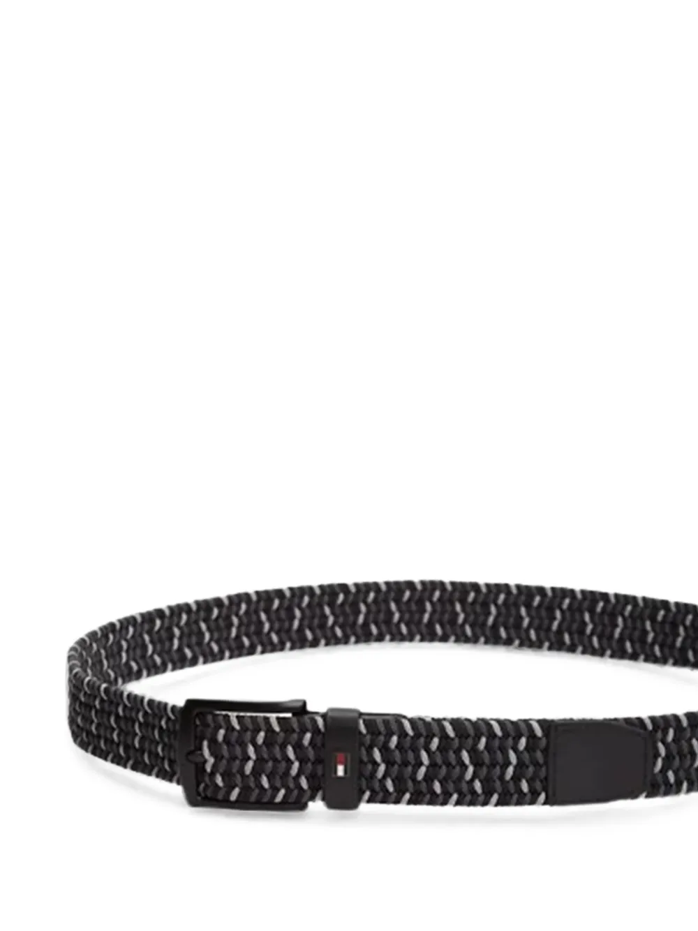 Tommy Hilfiger Denton riem met gevlochten leren afwerking Zwart