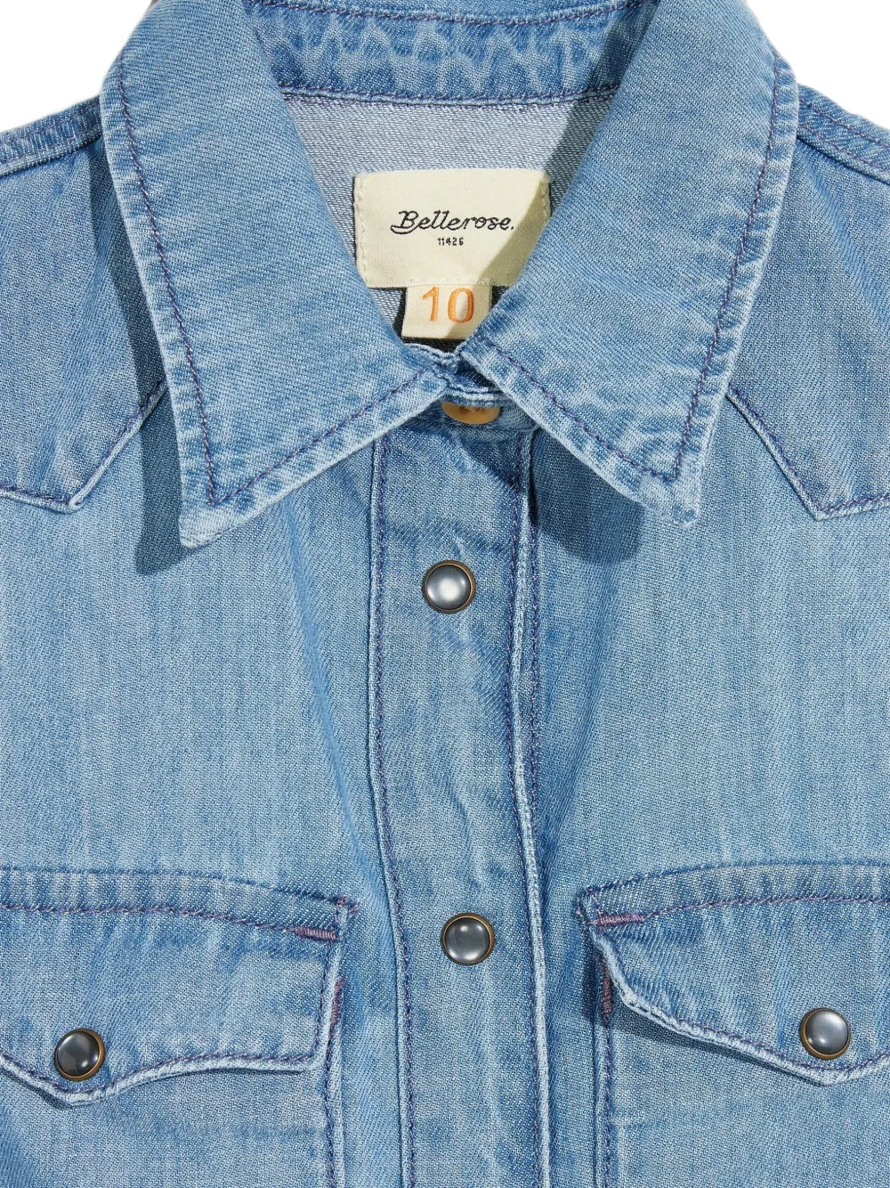 Bellerose Kids Mouwloos denim shirt Blauw