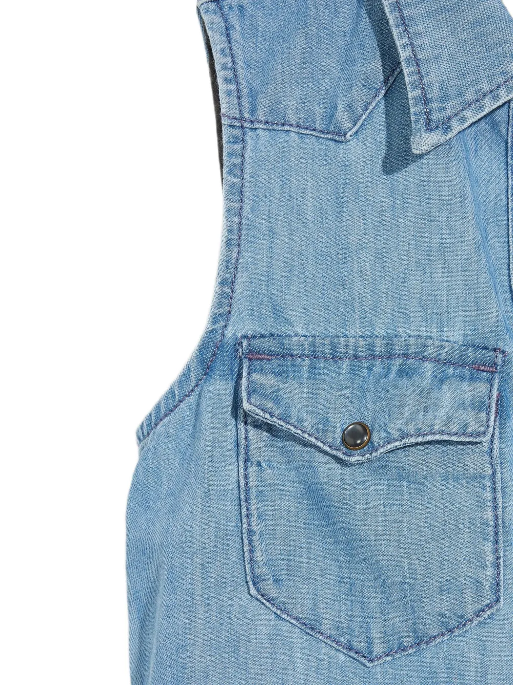 Bellerose Kids Mouwloos denim shirt Blauw