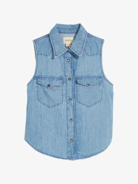 Bellerose Kids sleeveless denim shirt