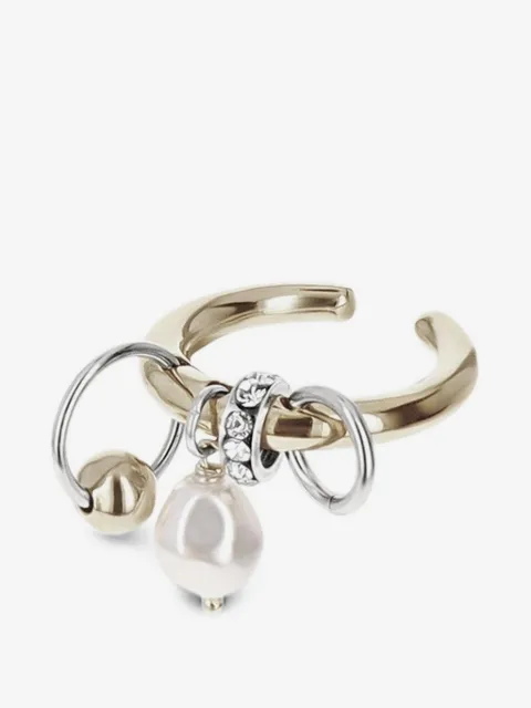 Justine Clenquet anillo Nathan con perla artificial