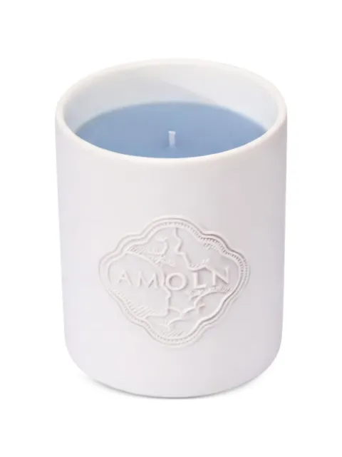 Amoln embossed cylindrical candle