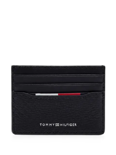 Tommy Hilfiger logo-lettering grained card holder