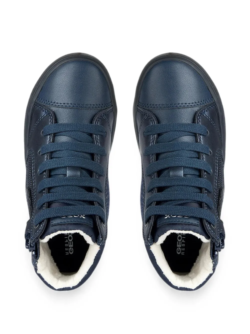 Geox Kids Gisli panelled lace-up sneakers Blauw