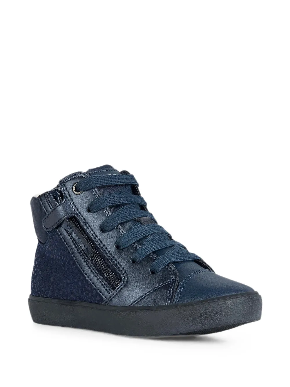 Geox Kids Gisli panelled lace-up sneakers Blauw