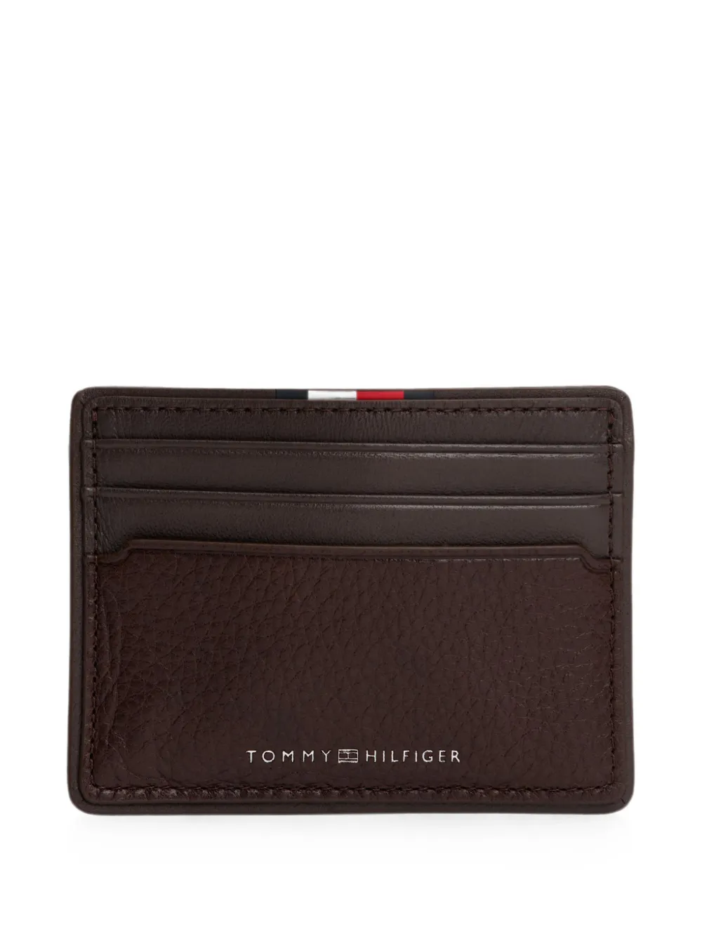 Tommy Hilfiger logo-print card holder - Marrone