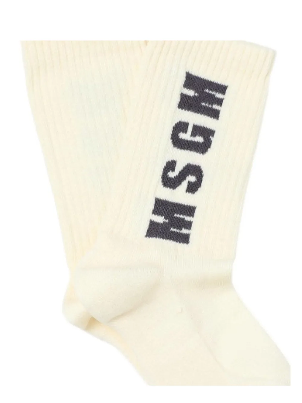 MSGM Kids Sokken met intarsia logo Wit