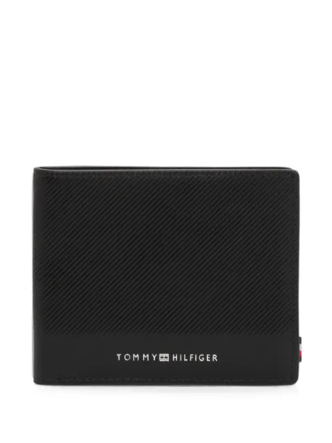 Tommy Hilfiger logo-detail diagonal-textured wallet