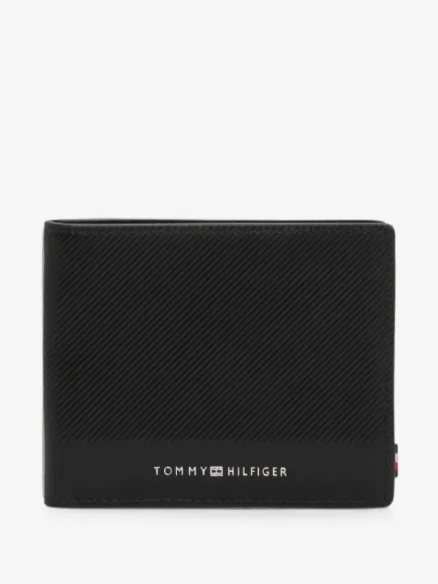 Tommy Hilfiger logo-detail diagonal-textured wallet