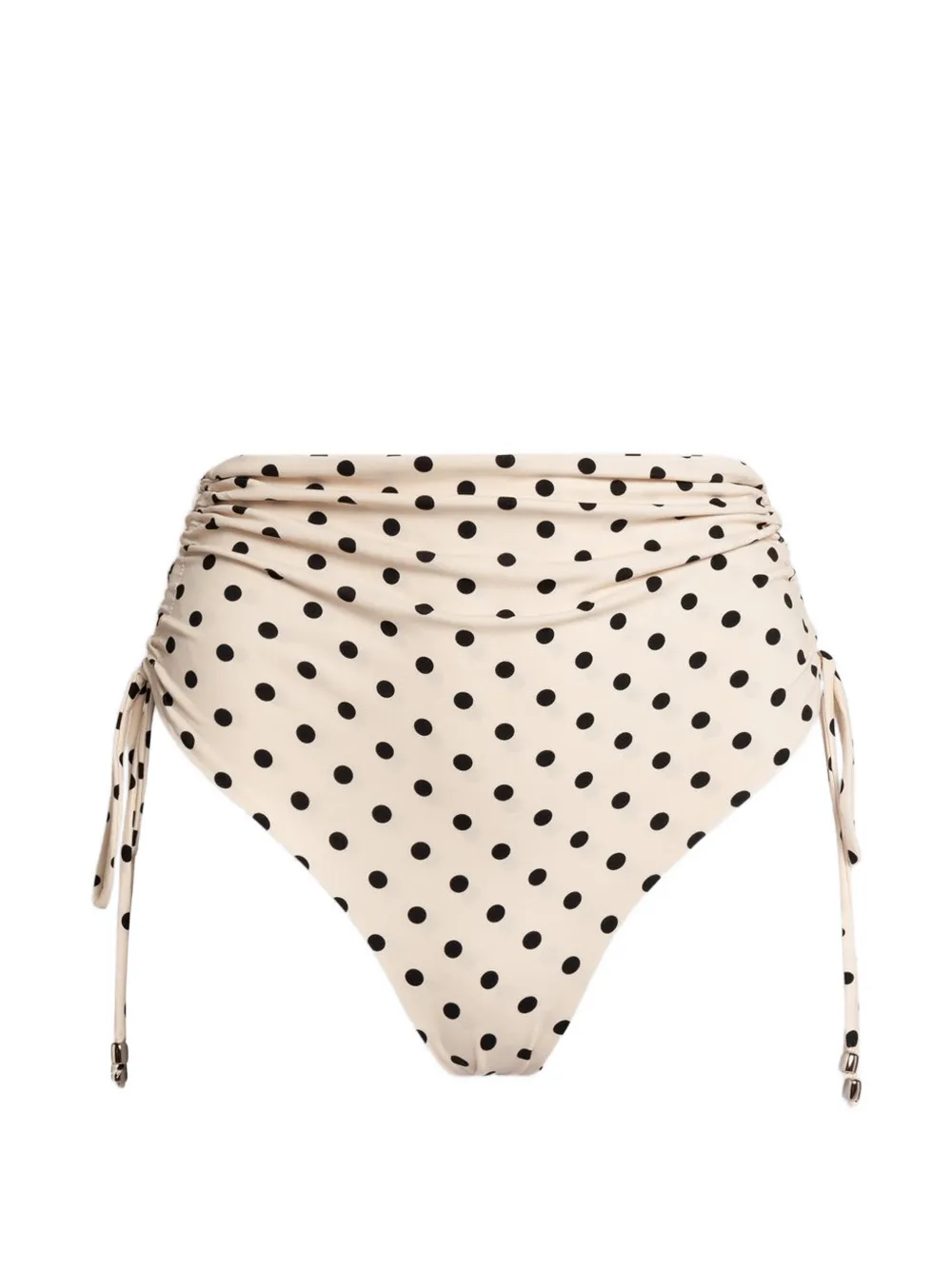 Weili Zheng polka-dot ruched bikini bottoms - Nude
