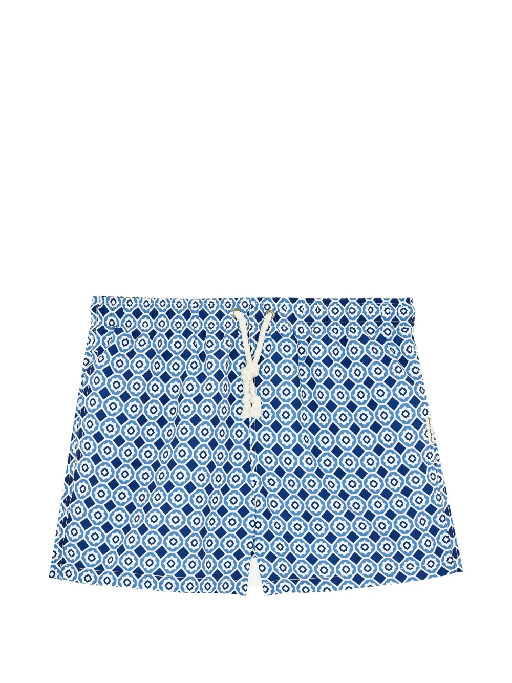 GASSA D AMANTE Trani geometric-print drawstring shorts - Blau