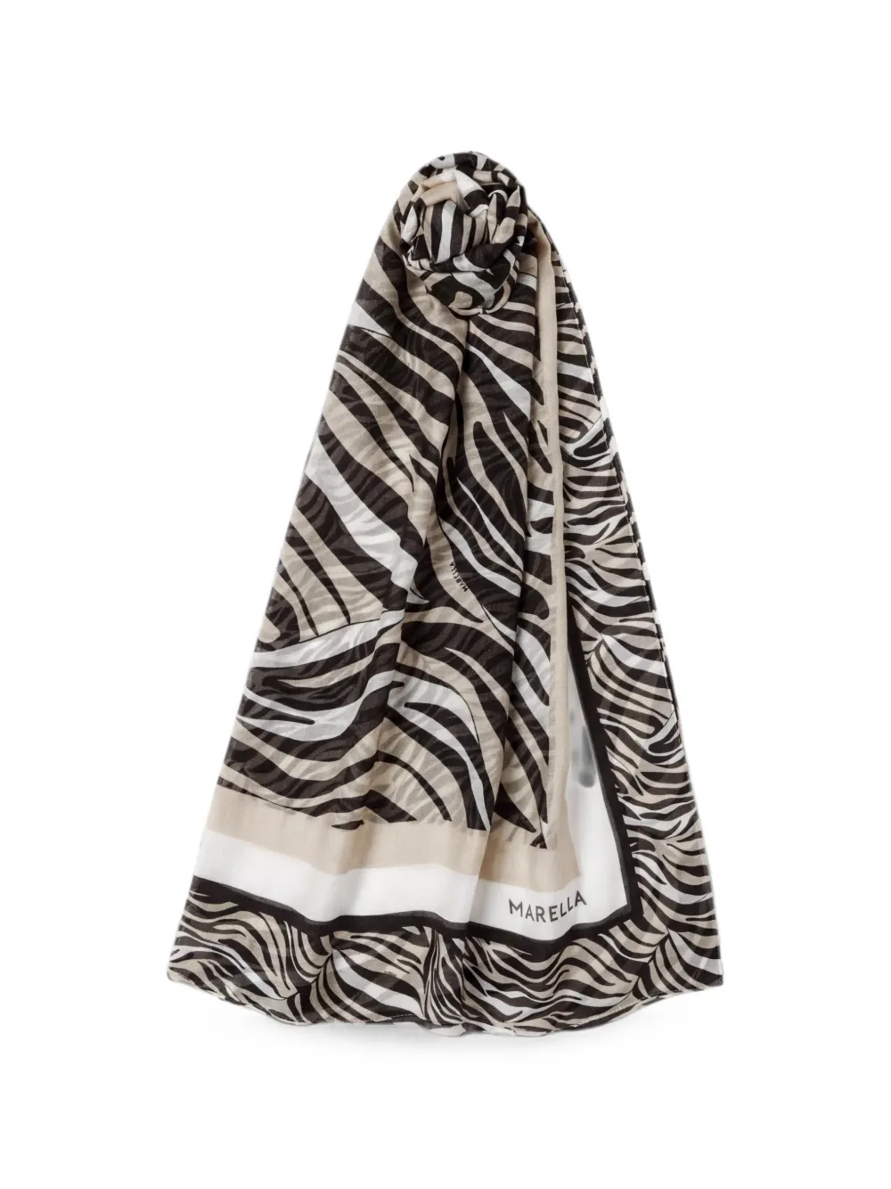 Marella zebra-print scarf - Nude