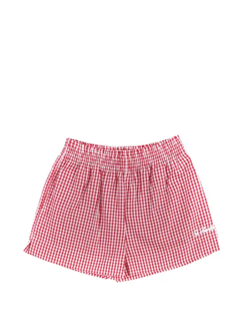 MC2 Saint Barth Kids gingham check embroidered shorts