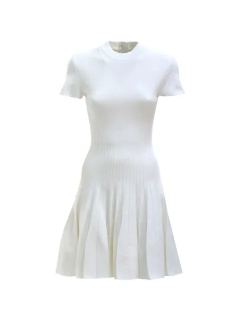 Balmain pleated-skirt short-sleeve mini dress