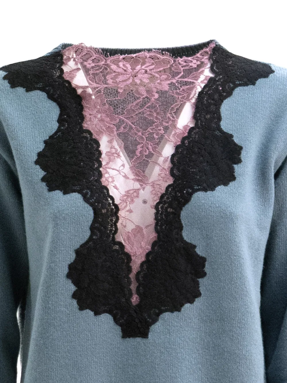 Valentino Garavani Trui met kanten vlak Blauw